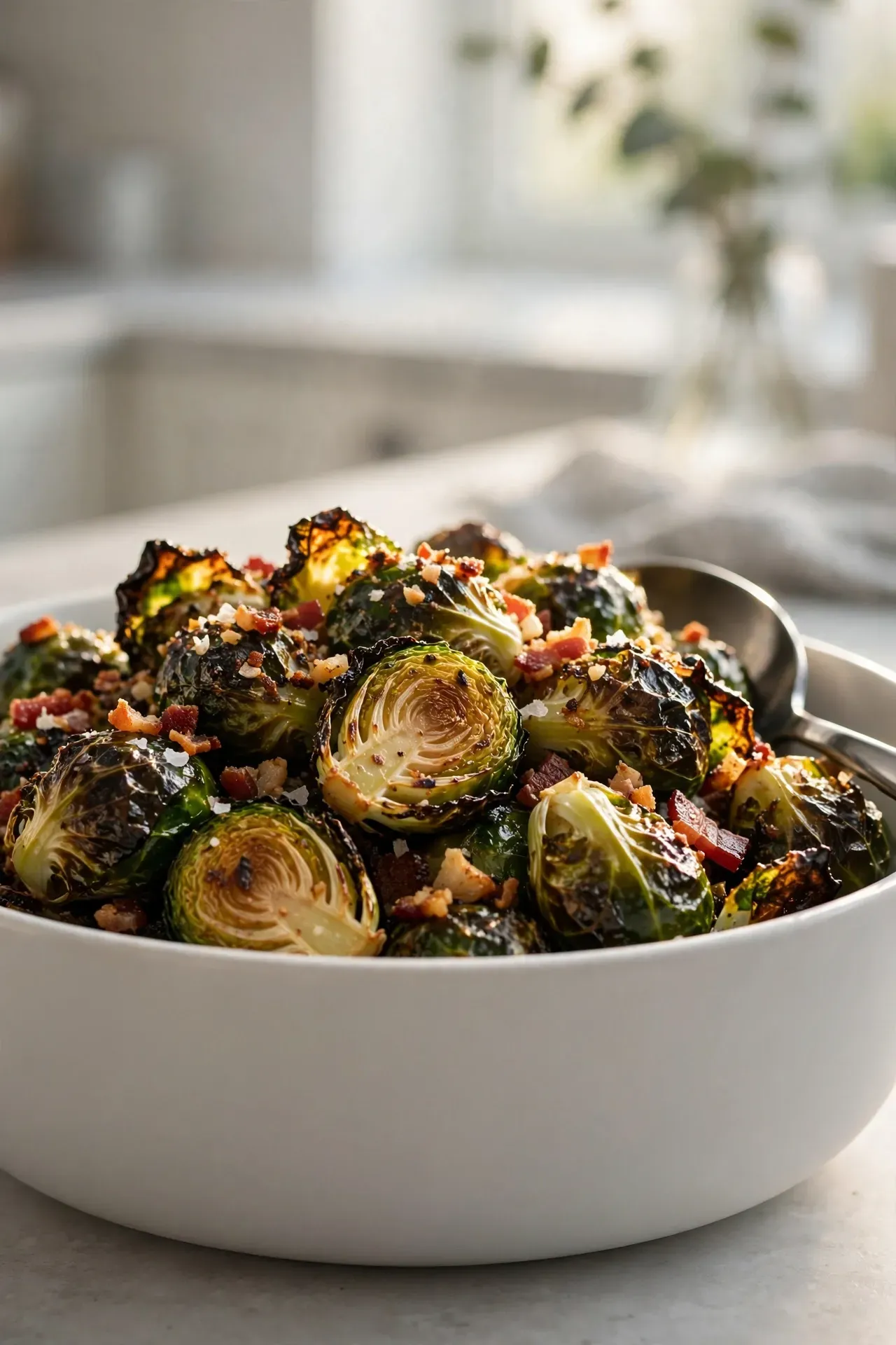 Roasted Garlic Brussels Sprouts