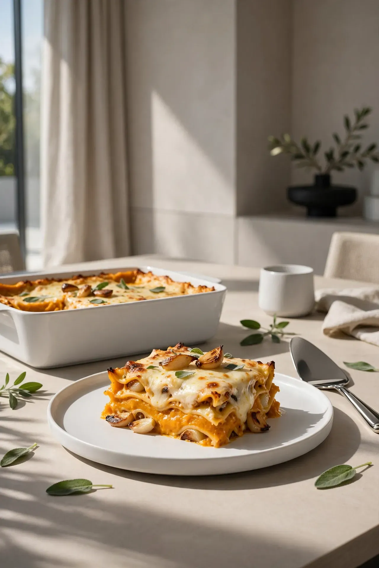 Roasted Garlic Butternut Lasagna