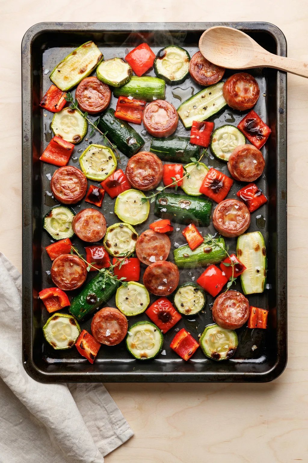 Sheet Pan Sausage Veggies
