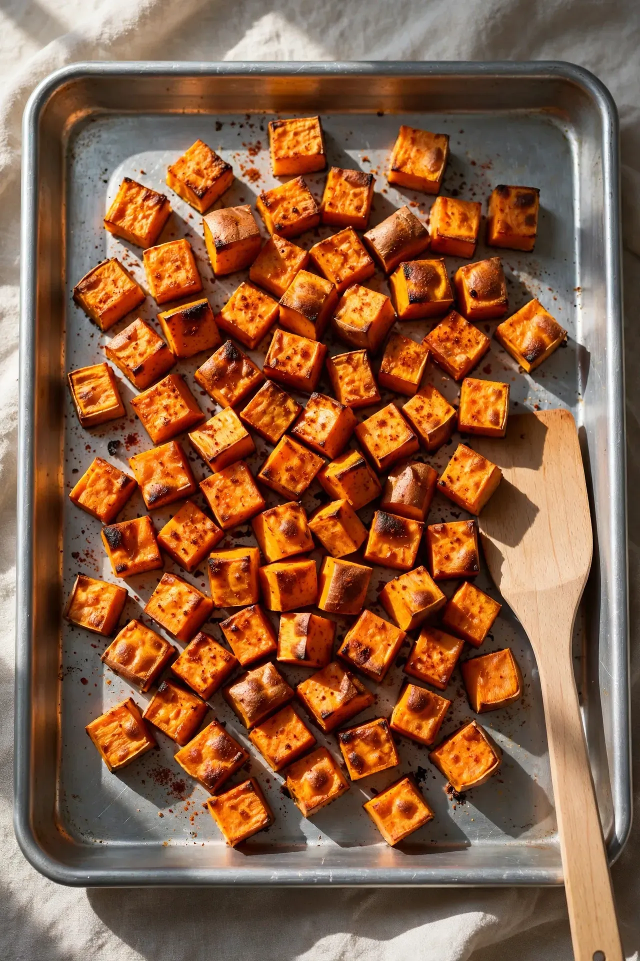 Roasted Sweet Potato Cubes