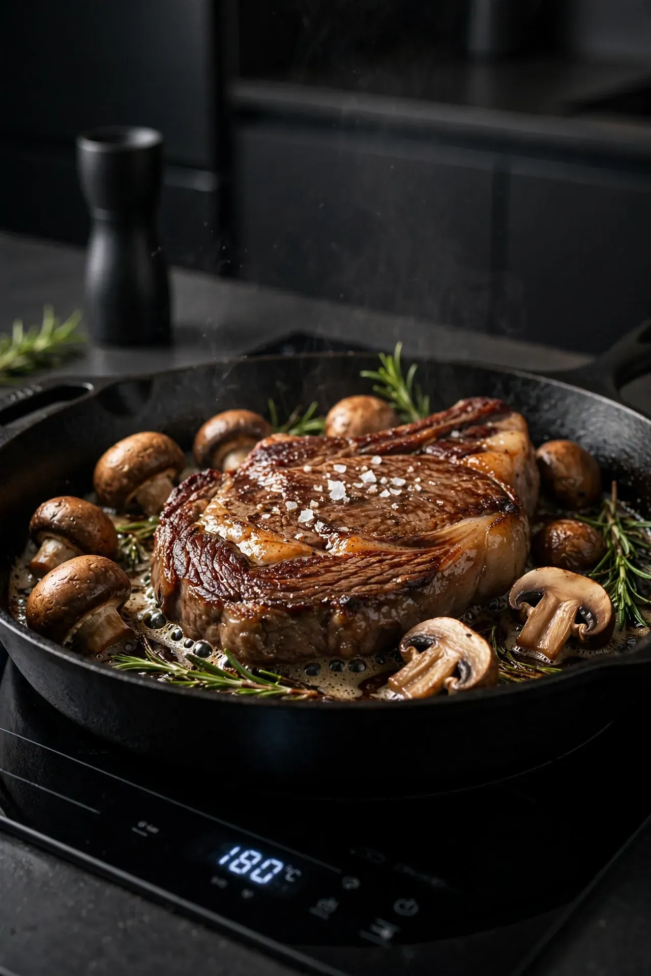 Rosemary Steak and Mushrooms
