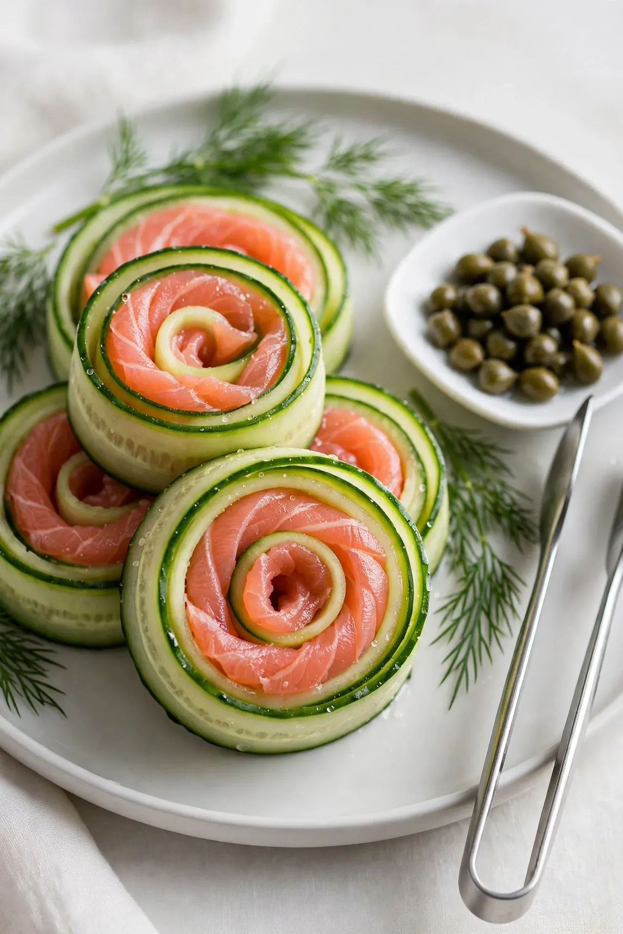Smoked Salmon Cucumber Rolls