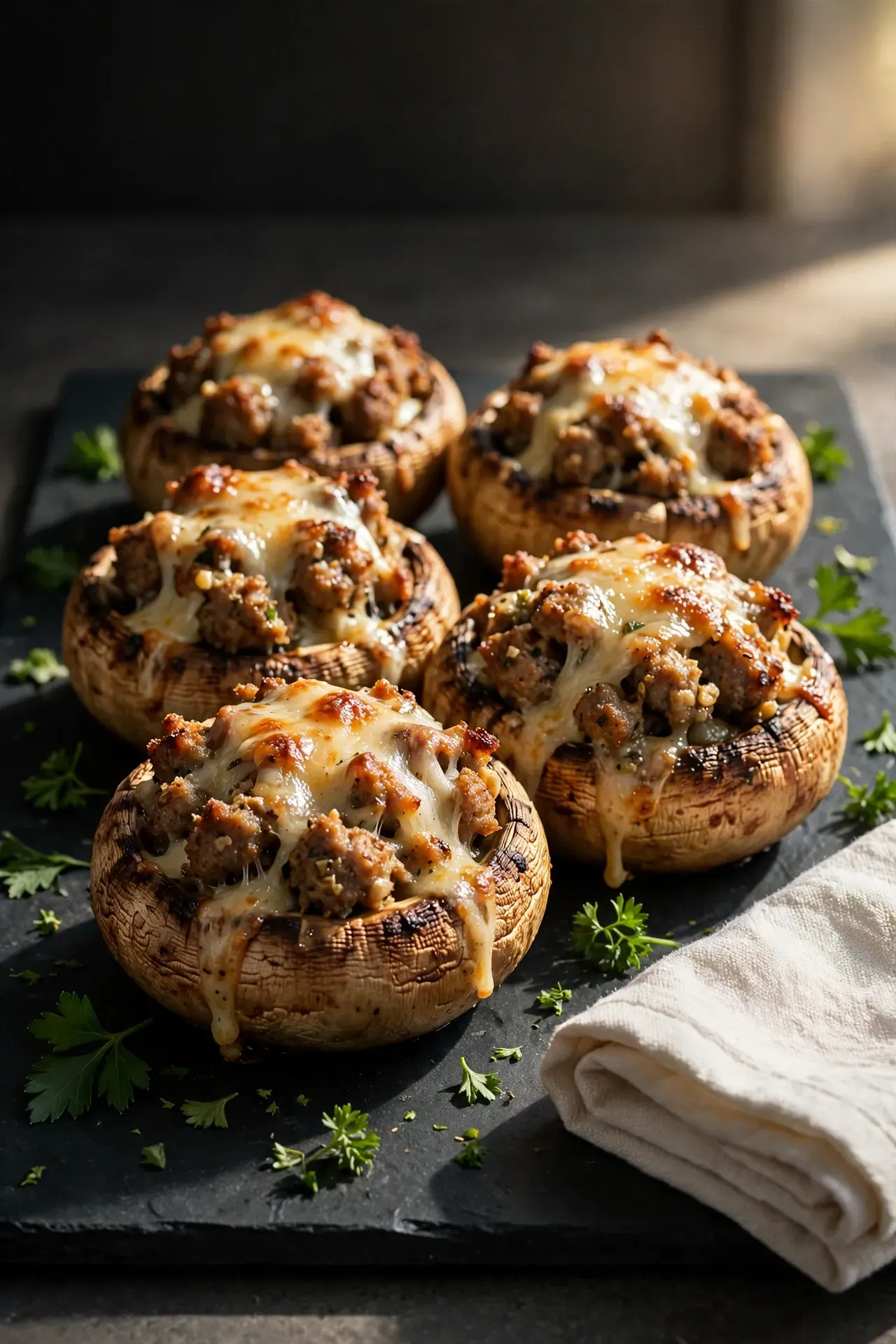 Sausage Stuffed Mushrooms