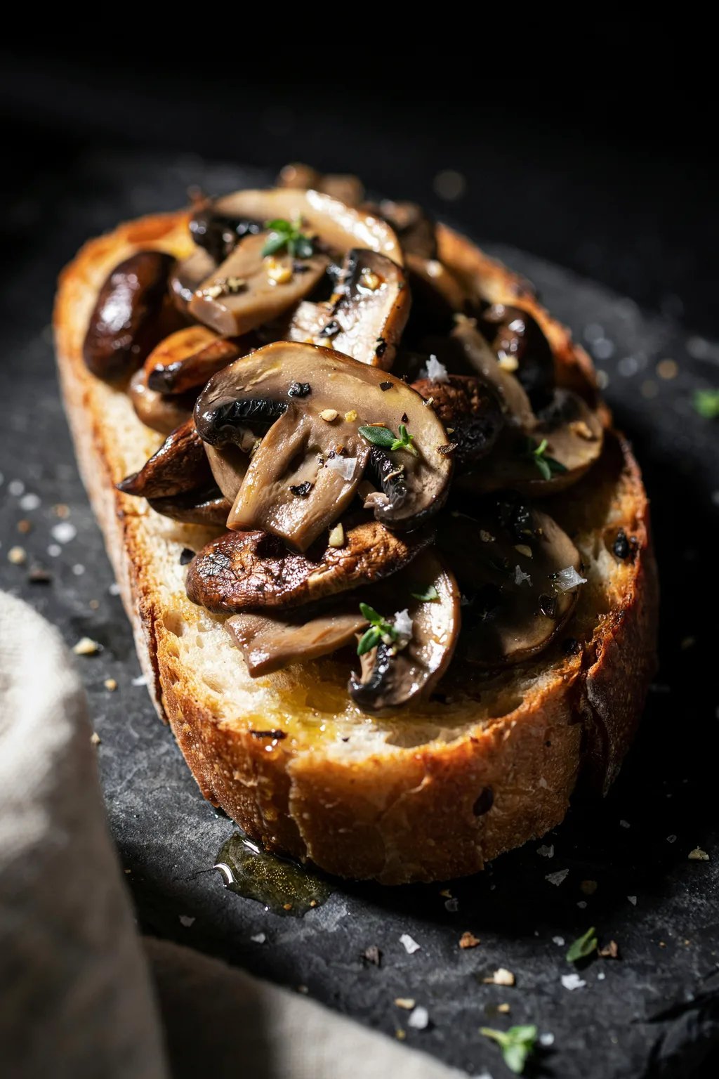Garlic Butter Mushroom Toast