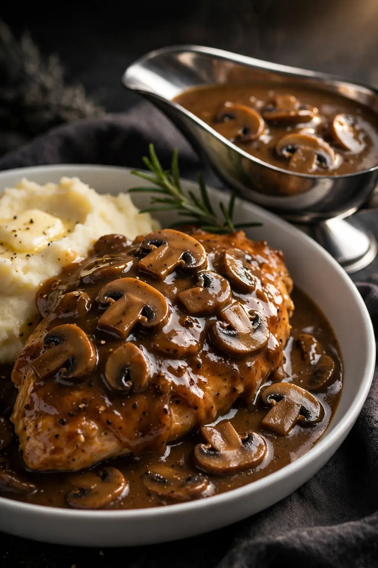 Savory Mushroom Gravy Chicken