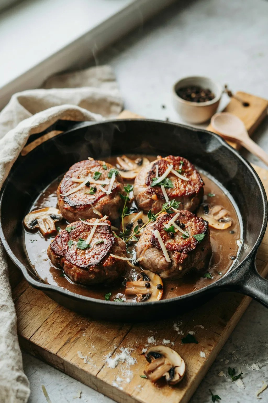 Creamy Mushroom Pork Tenderloin