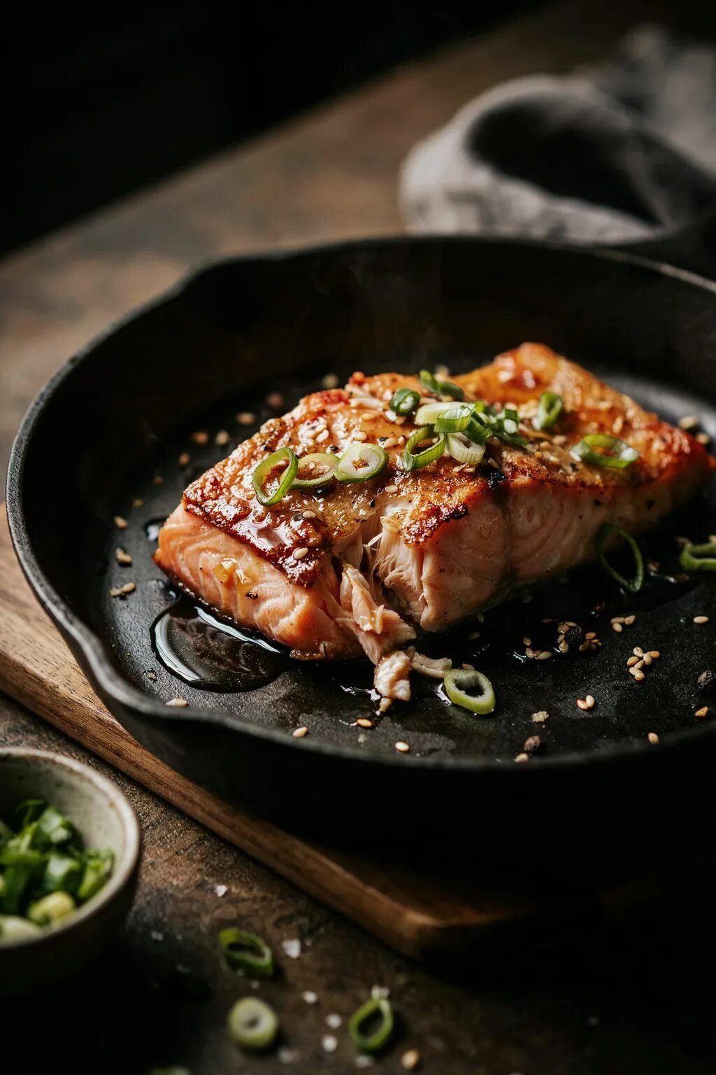 One Skillet Honey Salmon