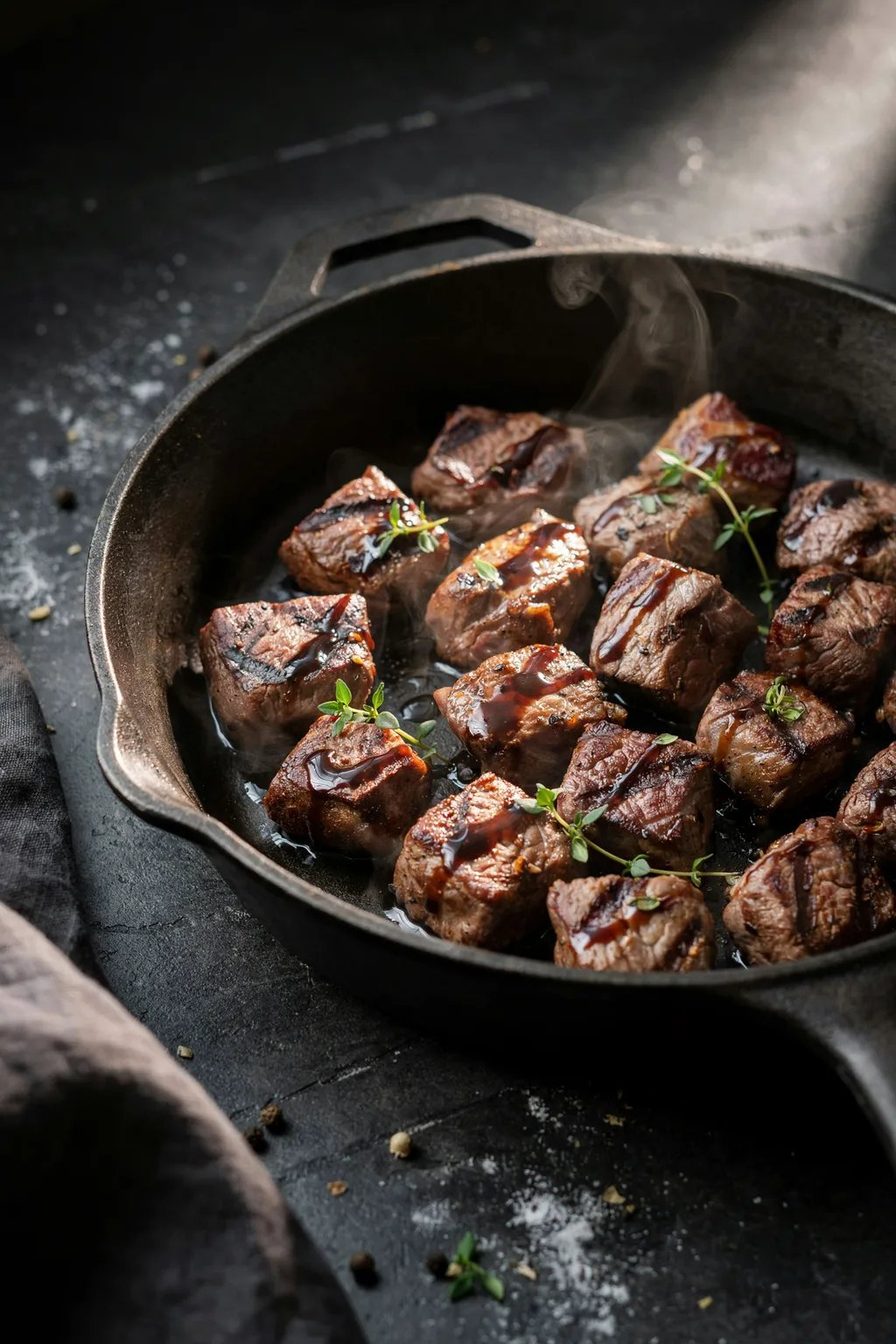 Balsamic Glazed Steak Bites