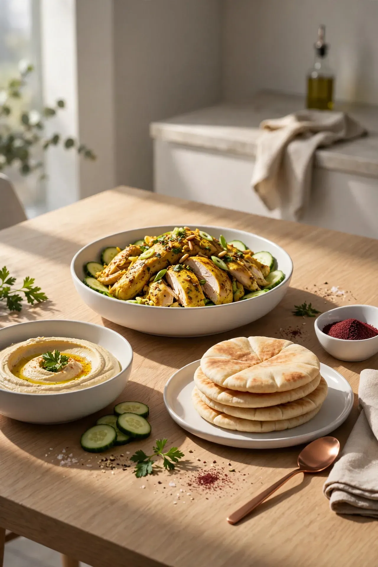 Shawarma Chicken Hummus Bowl