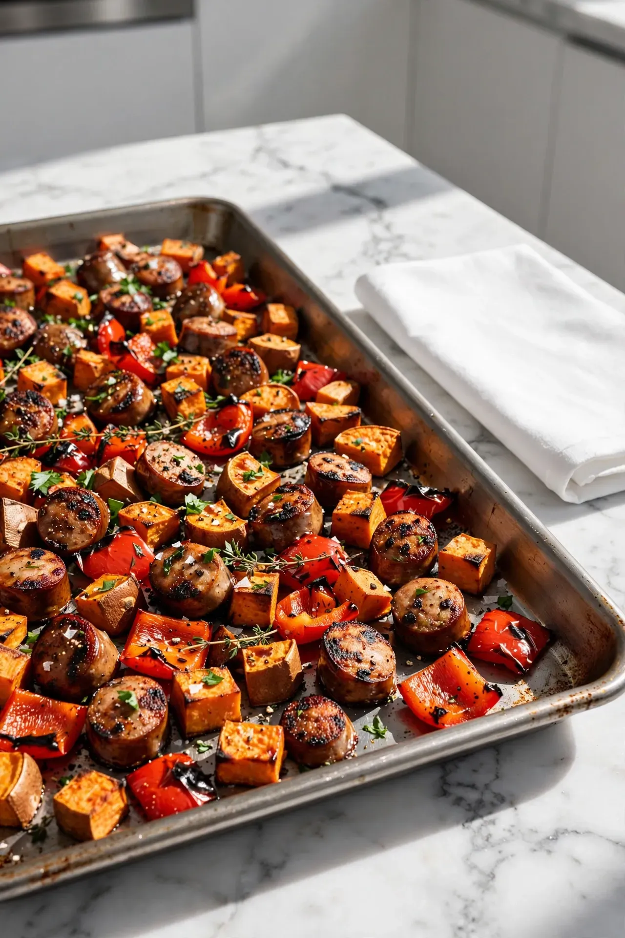 Sheet Pan Sausage Veggies