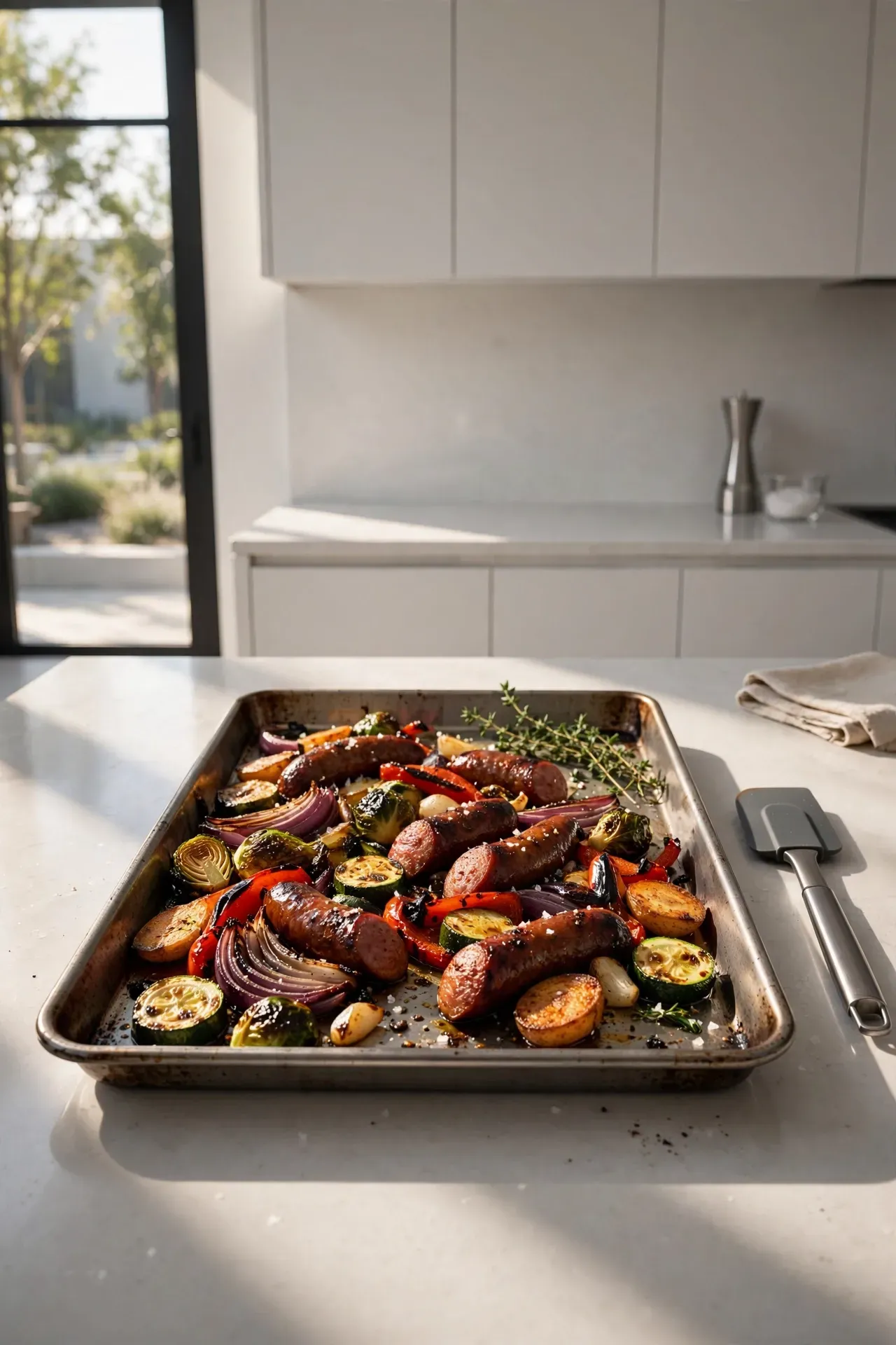 Sheet Pan Sausage Veggies