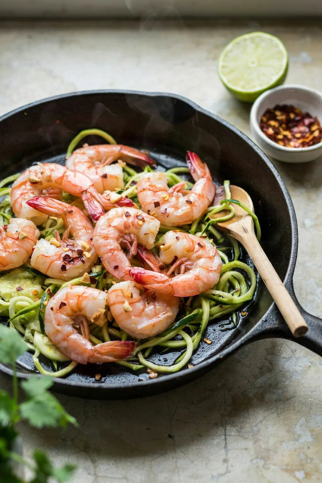 Spicy Shrimp Zucchini