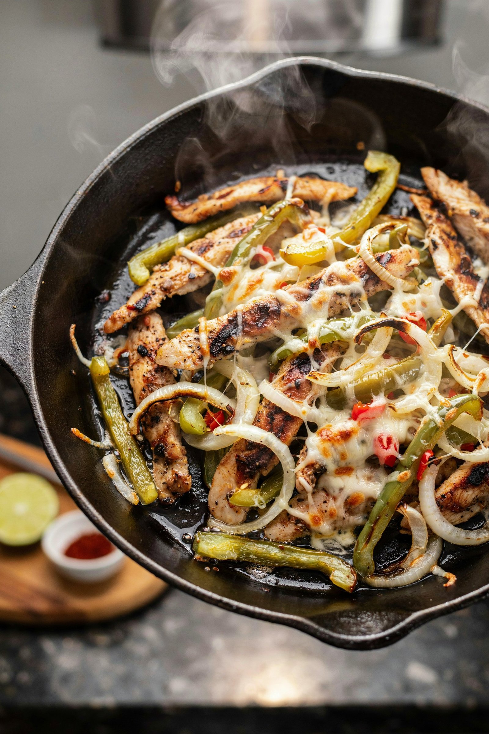Cheesy Chicken Fajitas