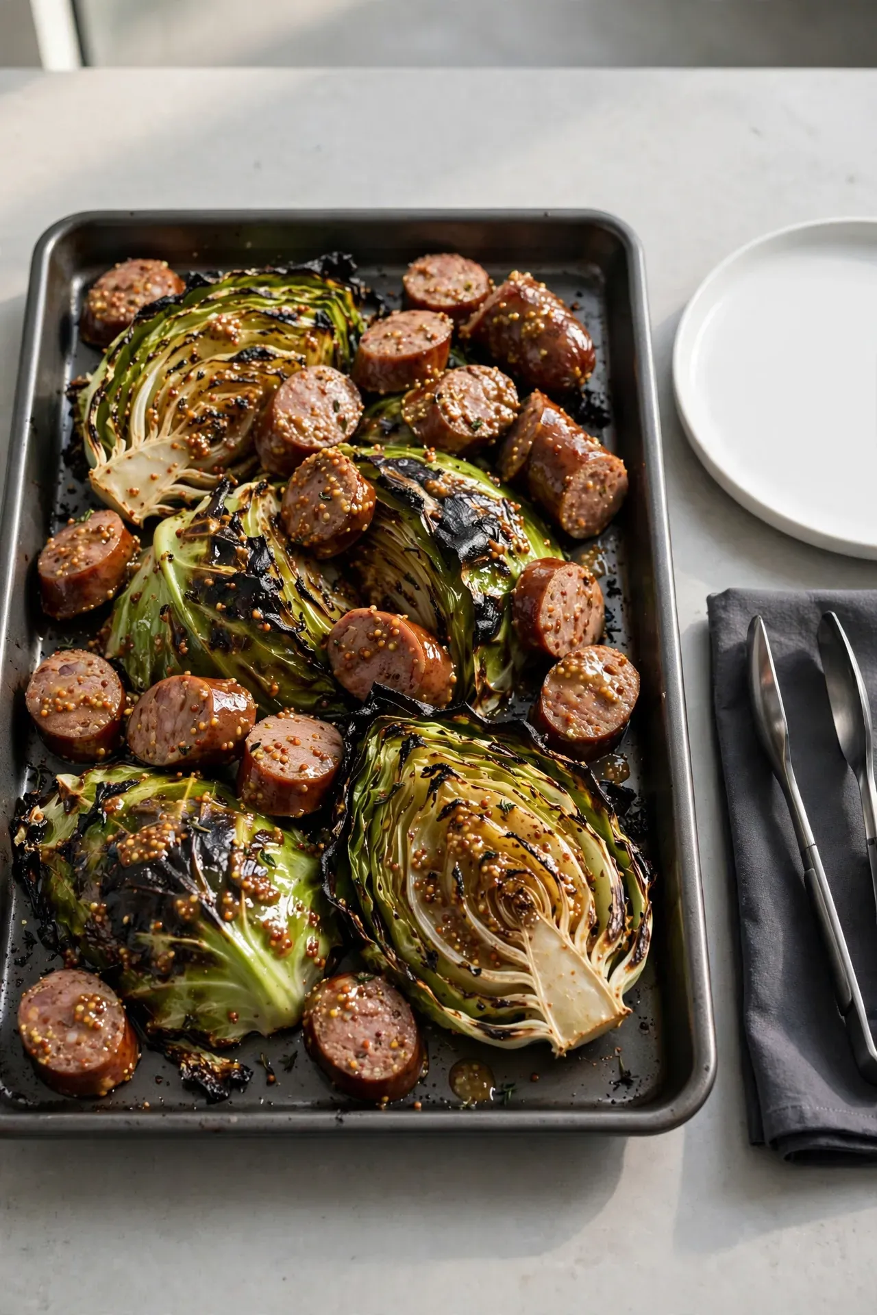 Smoked Sausage Cabbage Bake