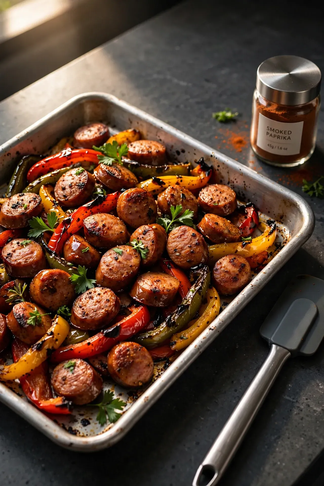 Smoky Sausage Bell Peppers