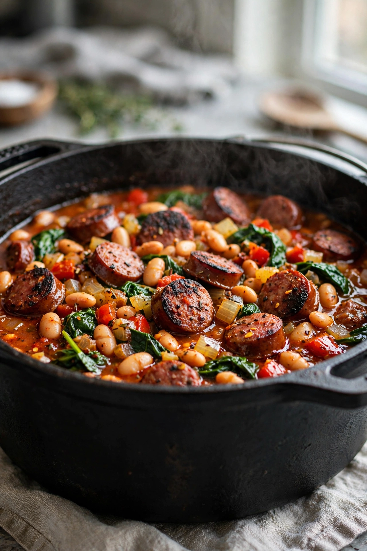 Smoky Sausage Bean Stew