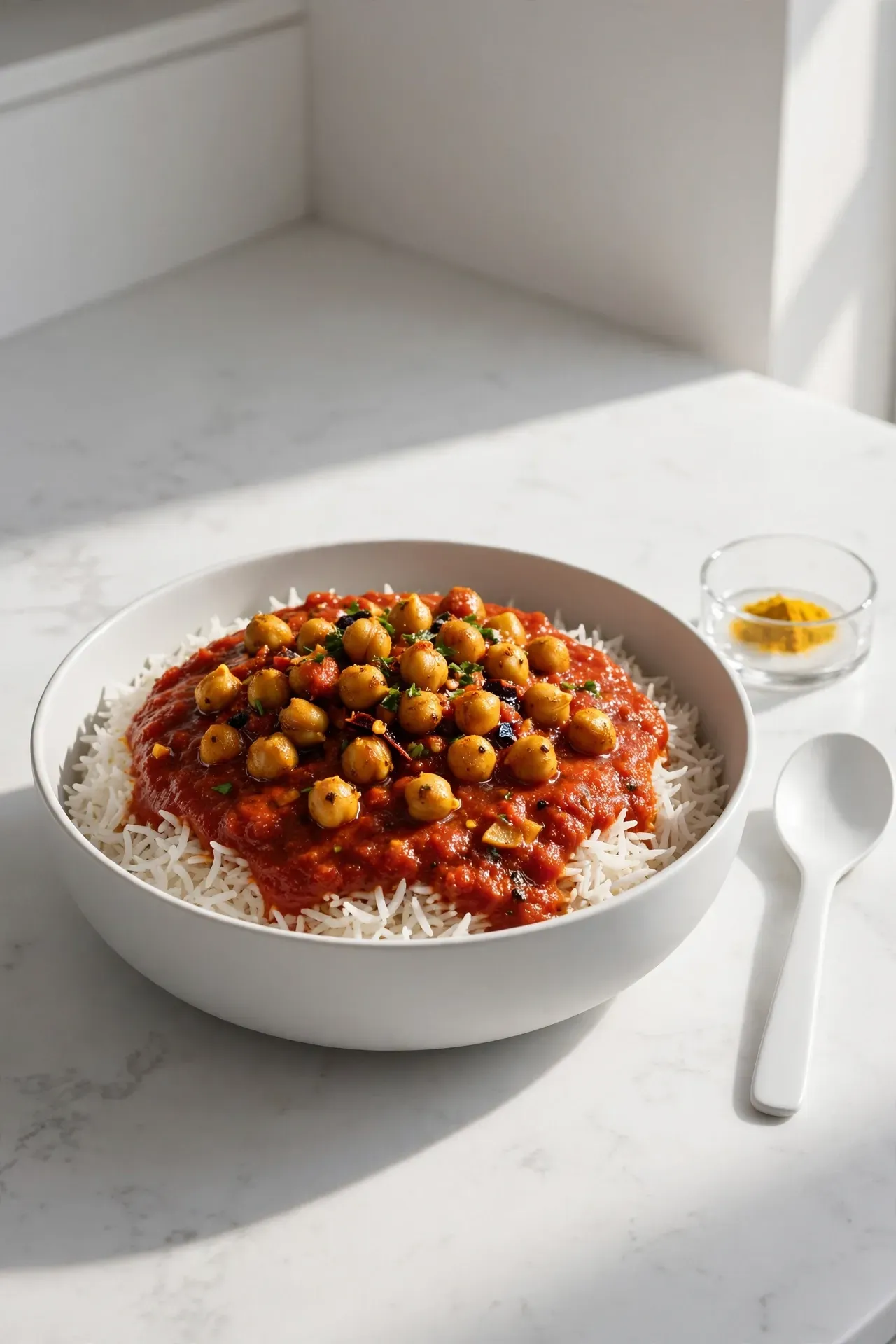 Spiced Chickpeas and Basmati Rice