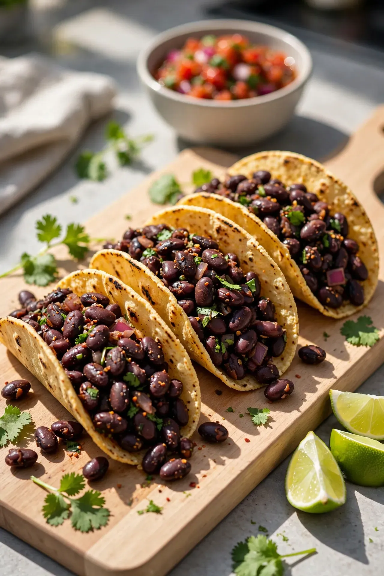 Spicy Black Bean Tacos