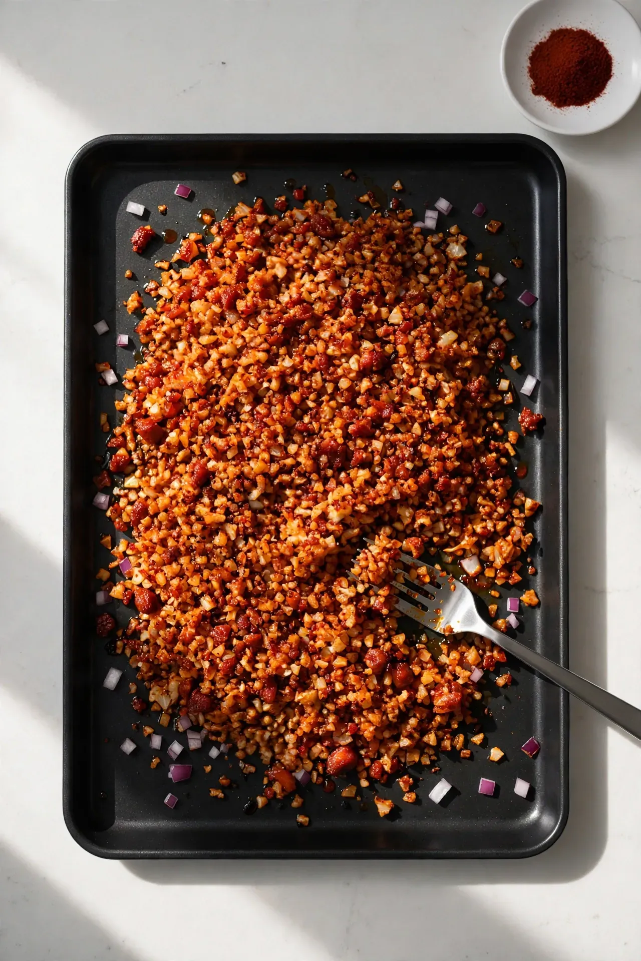 Spicy Chorizo and Cauliflower Rice