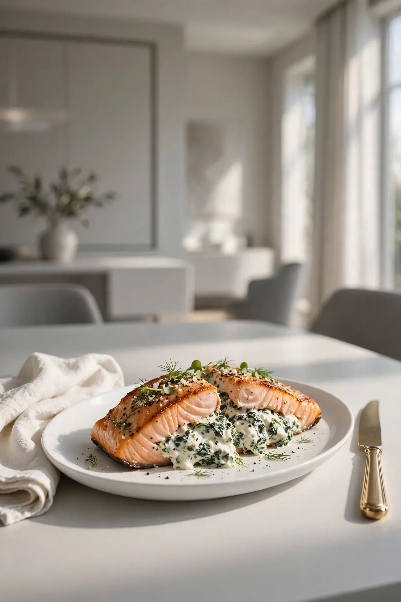 Spinach Stuffed Salmon