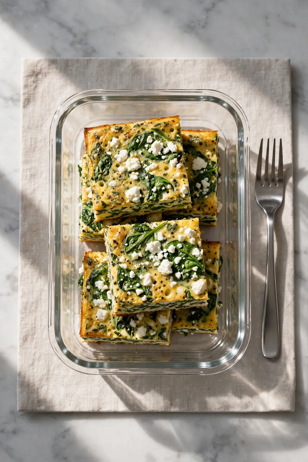 Spinach Feta Bake Squares