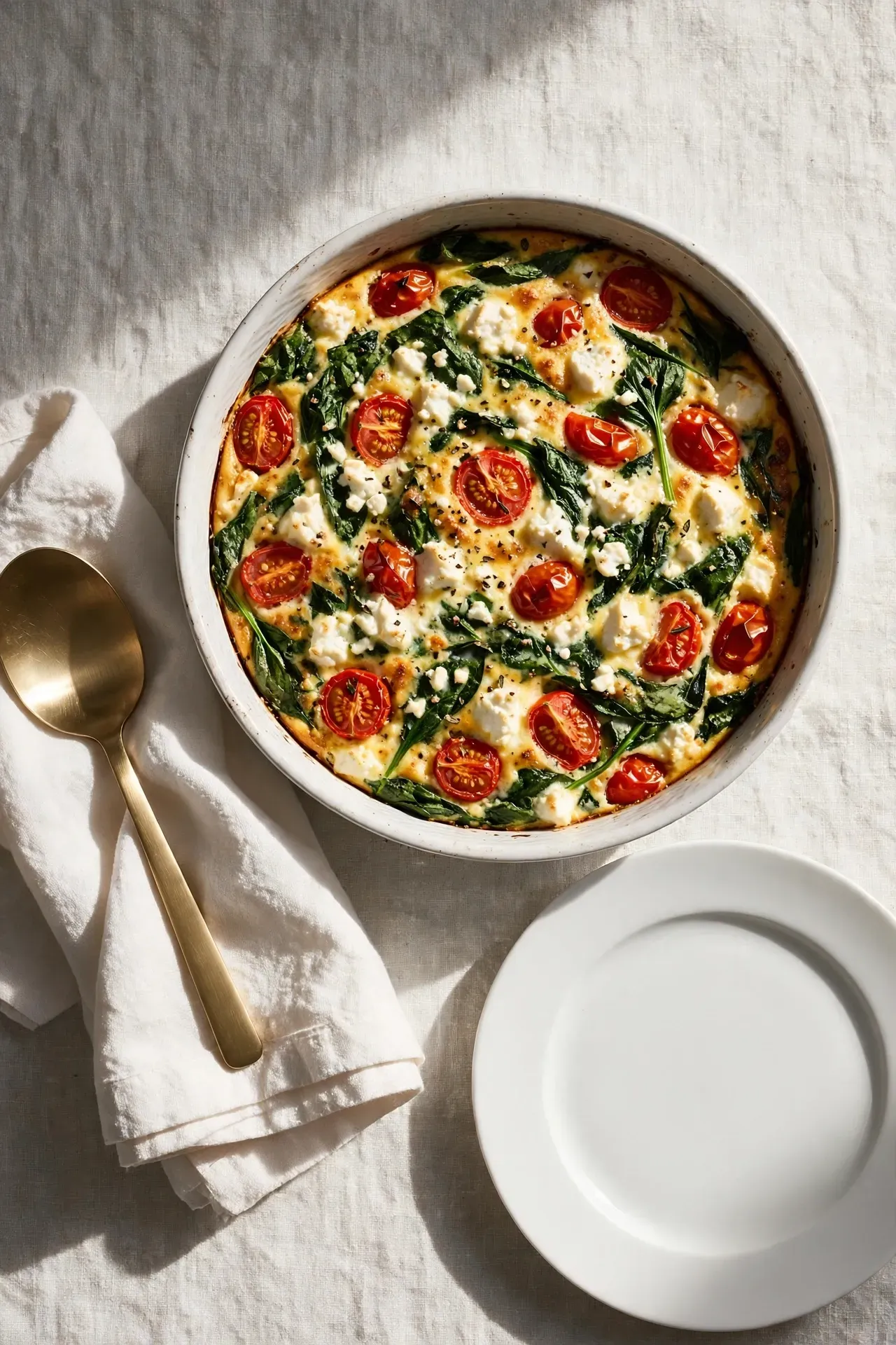 Spinach and Feta Egg Bake
