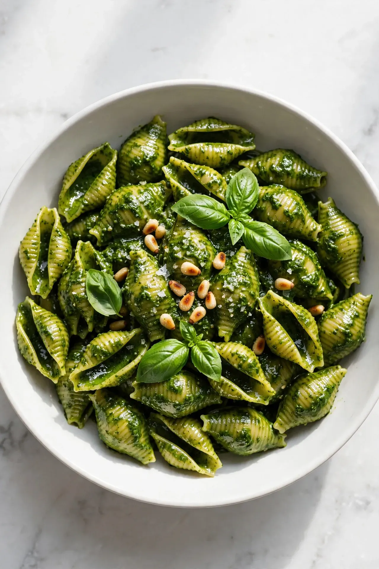 Spinach Kale Pesto Pasta