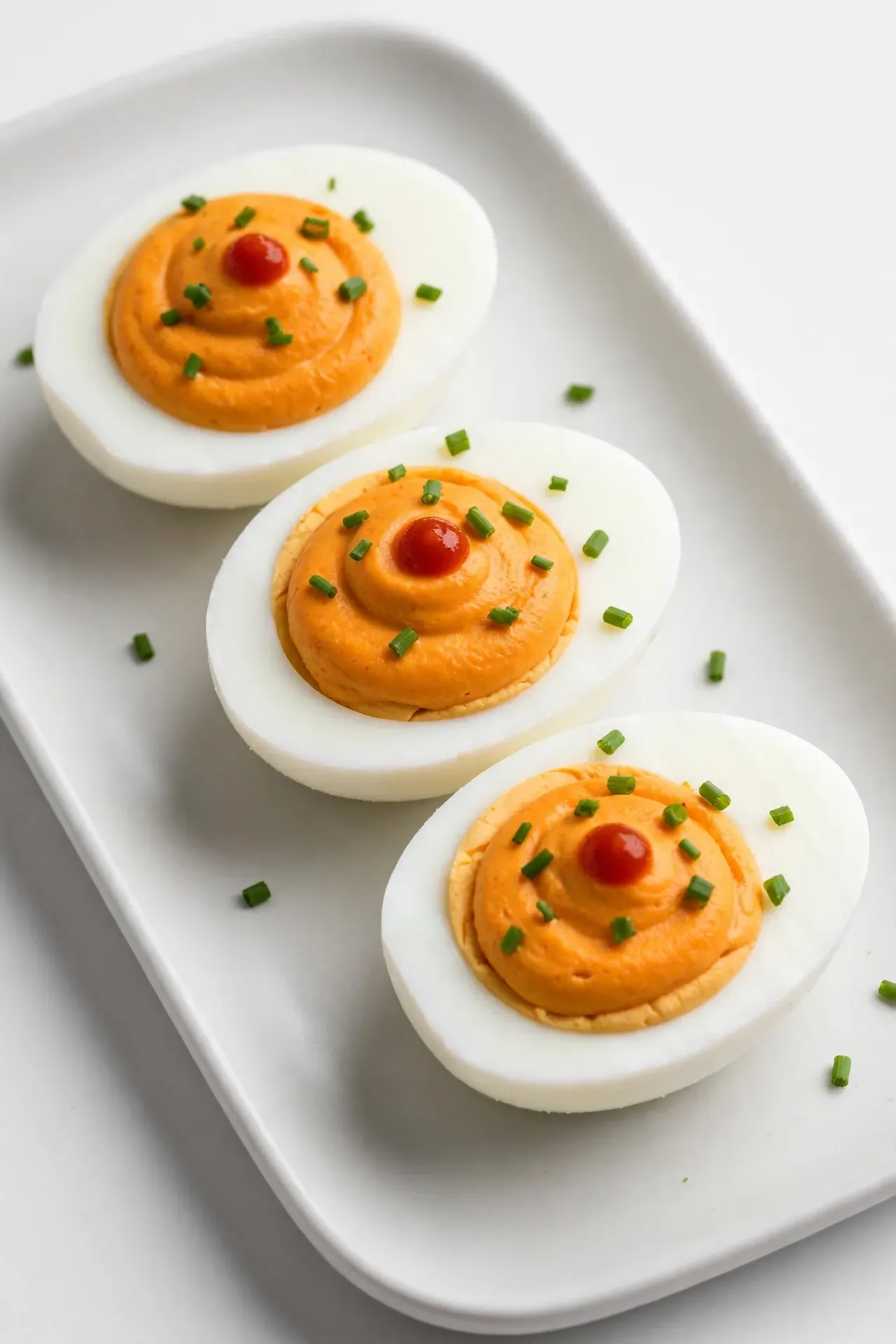 Sriracha Deviled Egg Halves