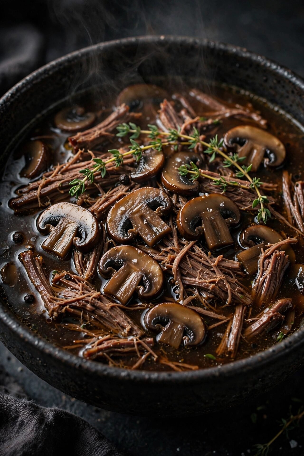Braised Short Rib Mushroom Soup
