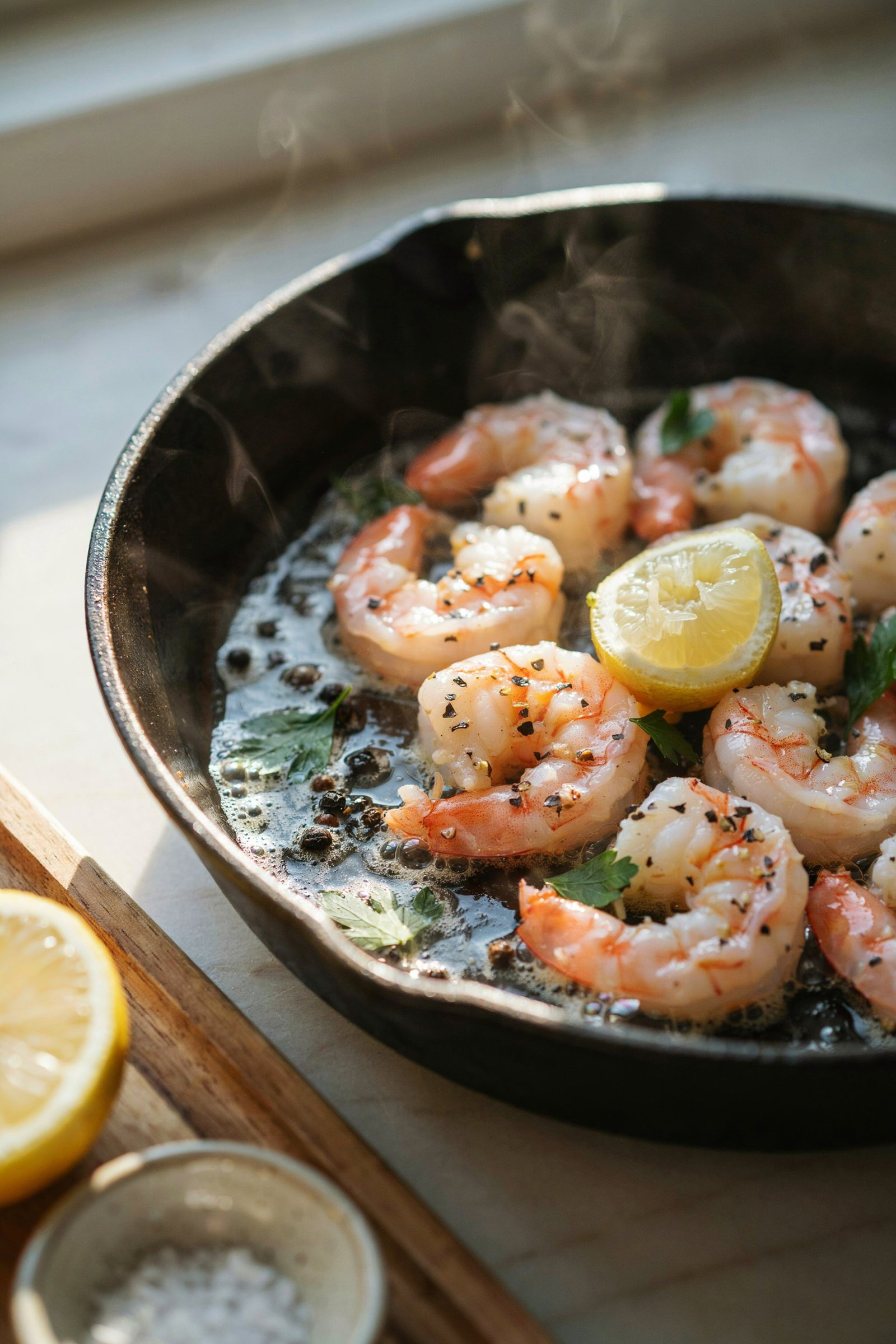 Fast Lemon Pepper Shrimp