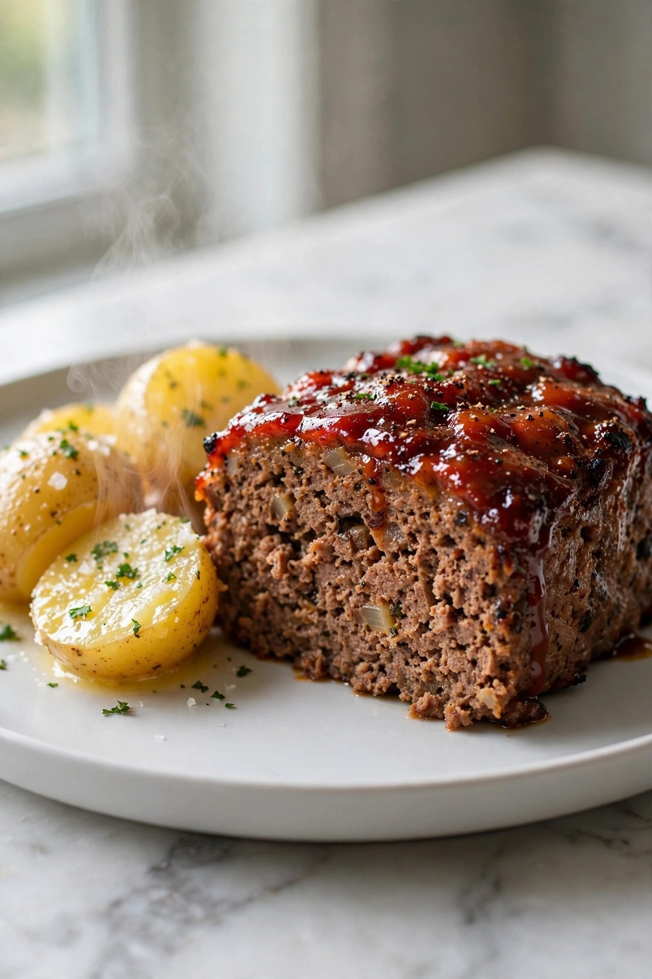 Homestyle Meatloaf and Potatoes