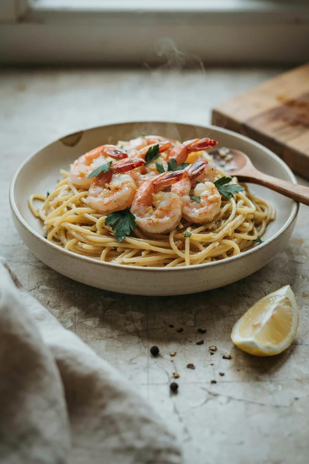 Garlic Butter Shrimp Pasta
