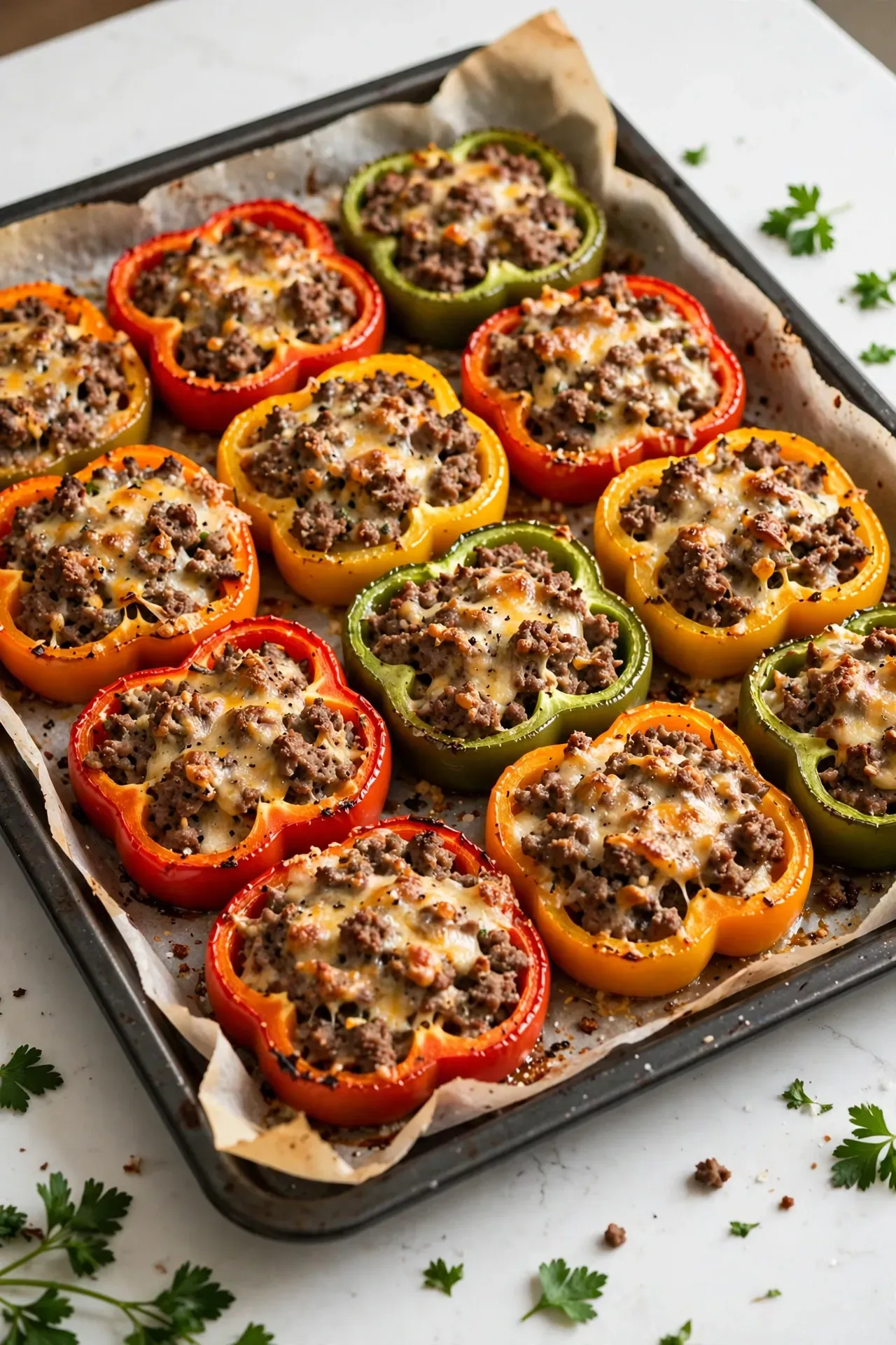 Stuffed Bell Pepper Rings