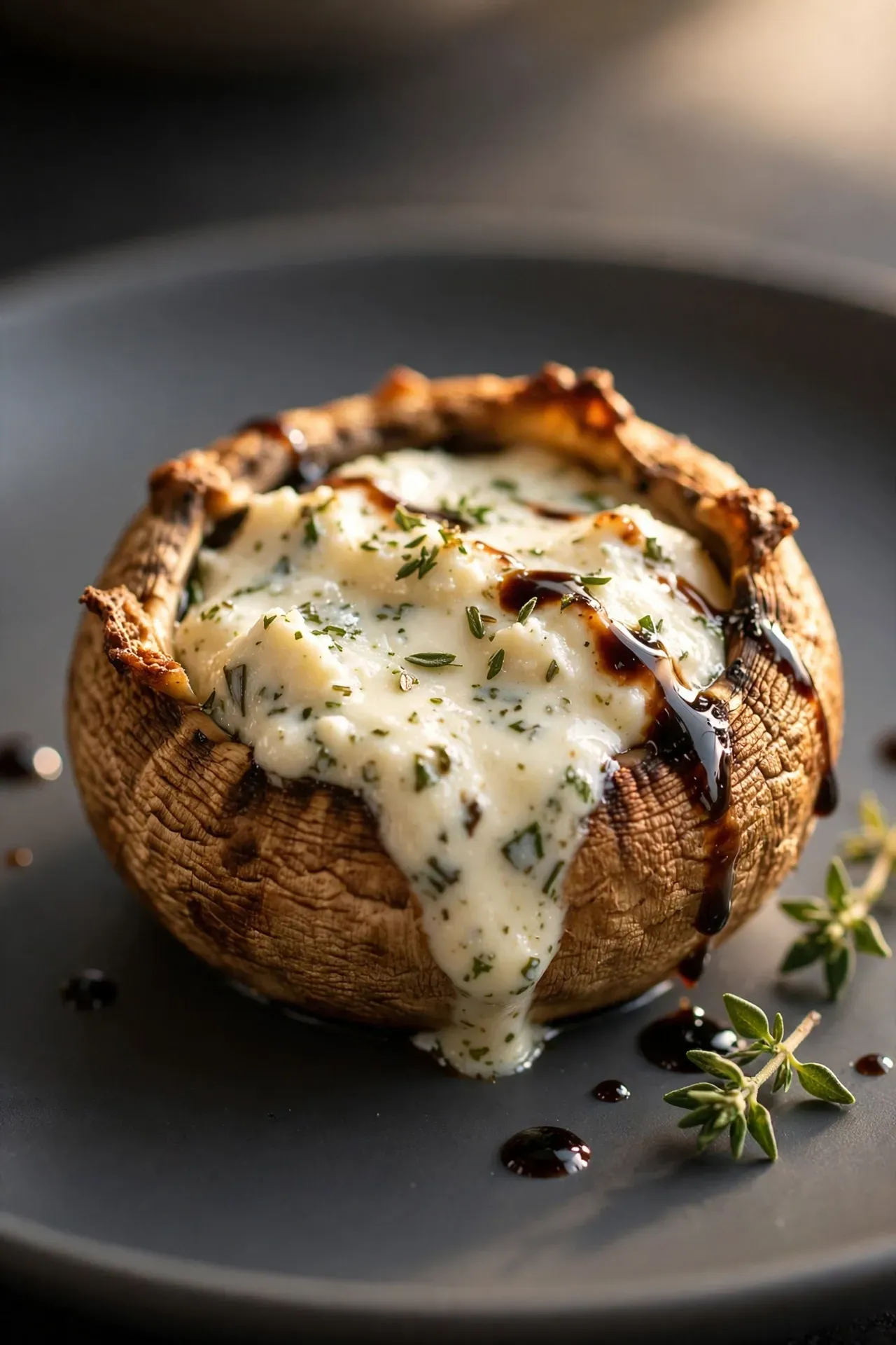 Herbed Goat Cheese Stuffed Mushrooms