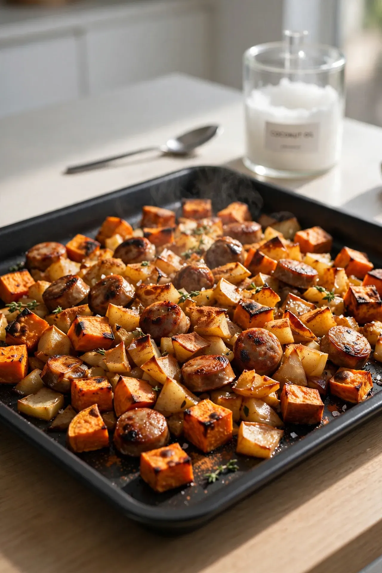 Sweet Potato and Apple Sausage Hash