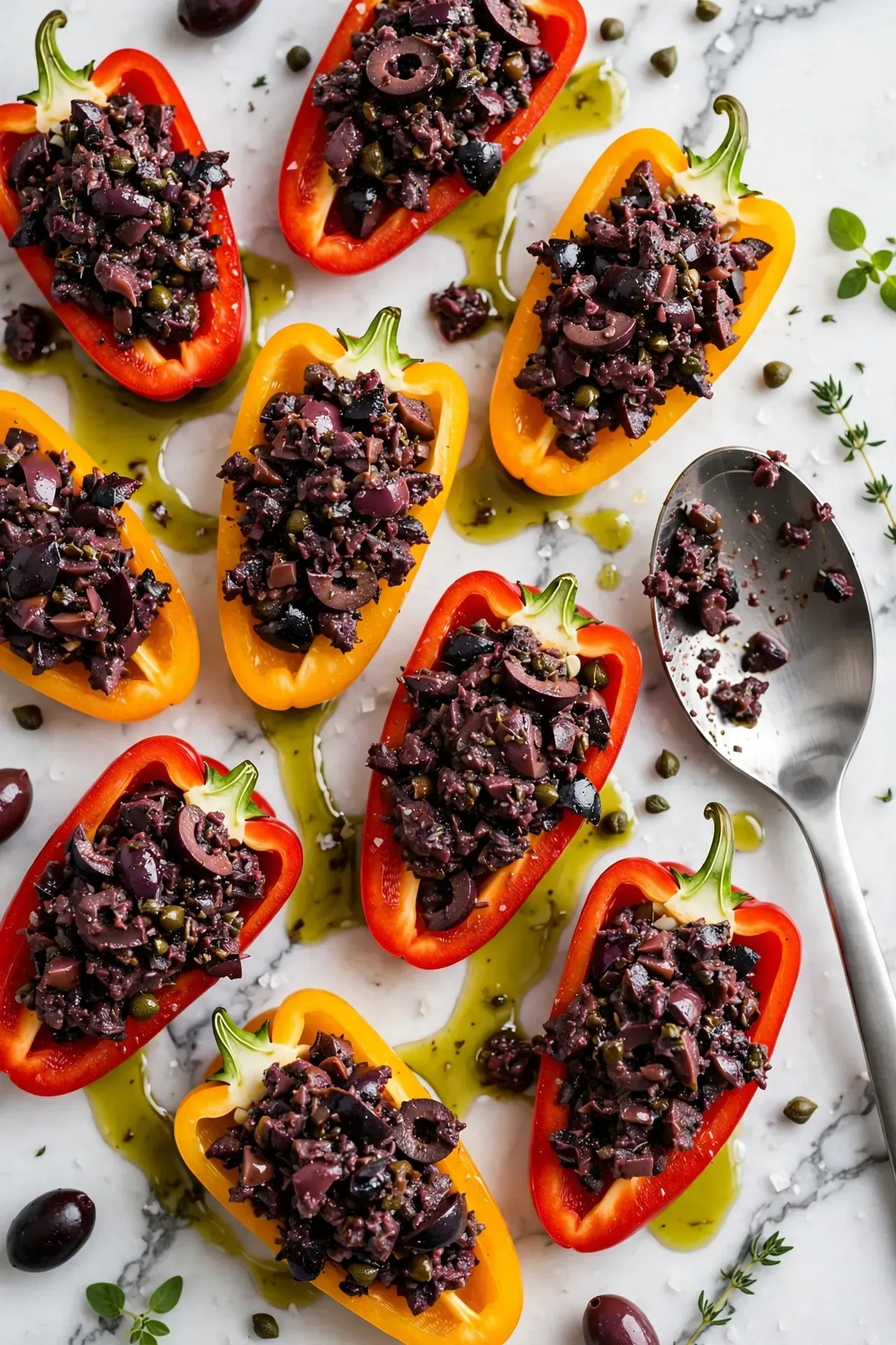 Olive Tapenade Bell Pepper Boats