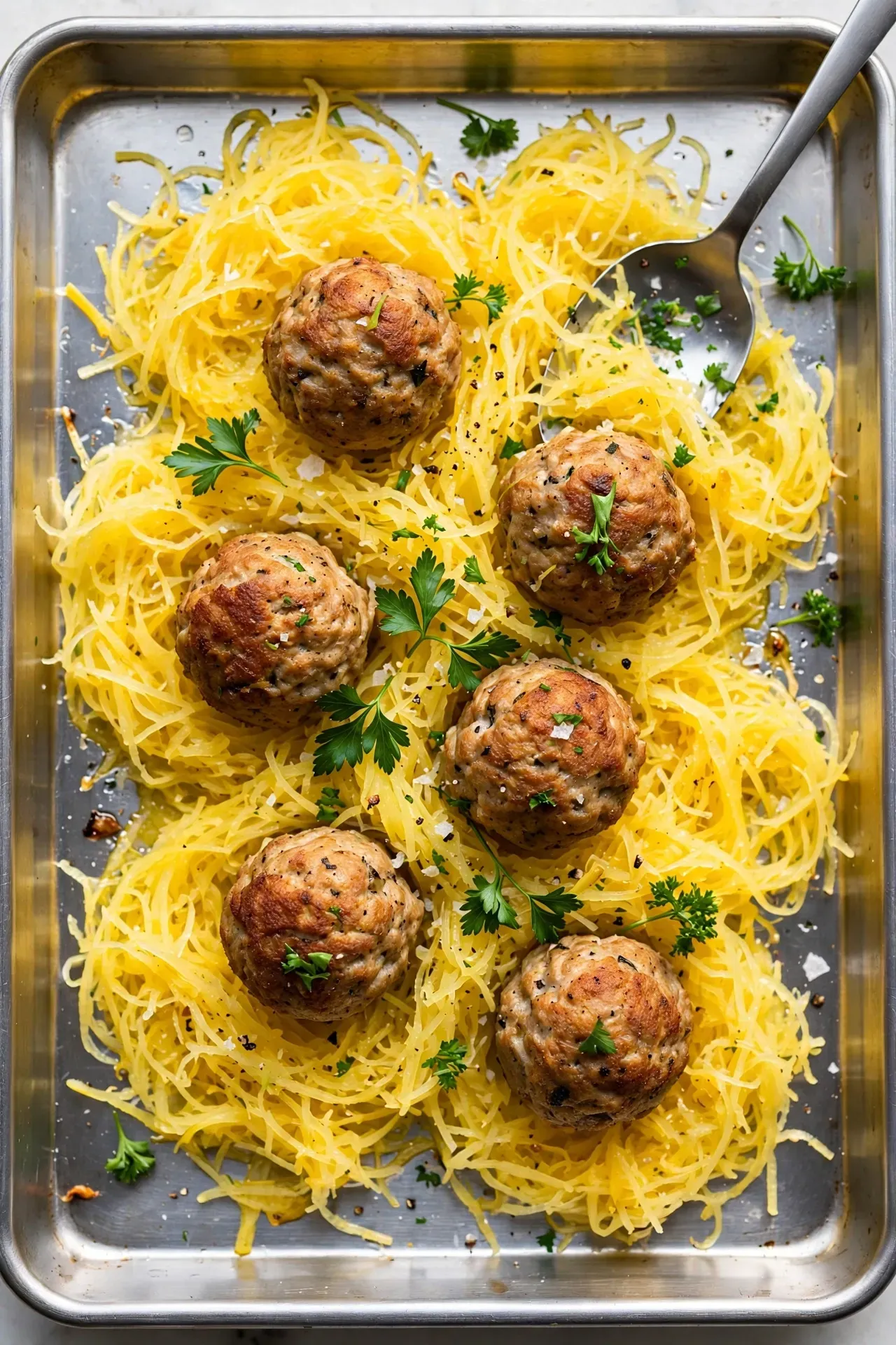 Turkey Meatballs with Spaghetti Squash