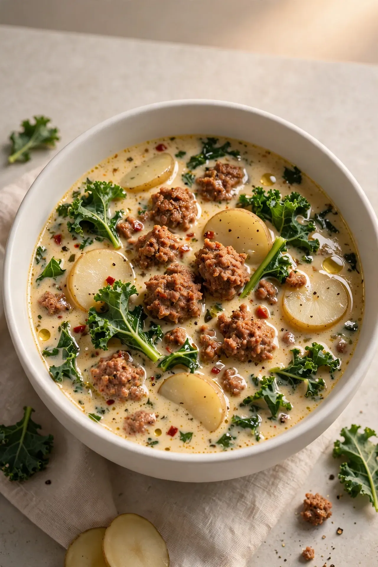 Tuscan Sausage and Kale Soup