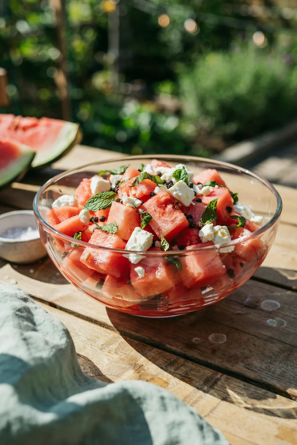 Watermelon Feta Mint Salad