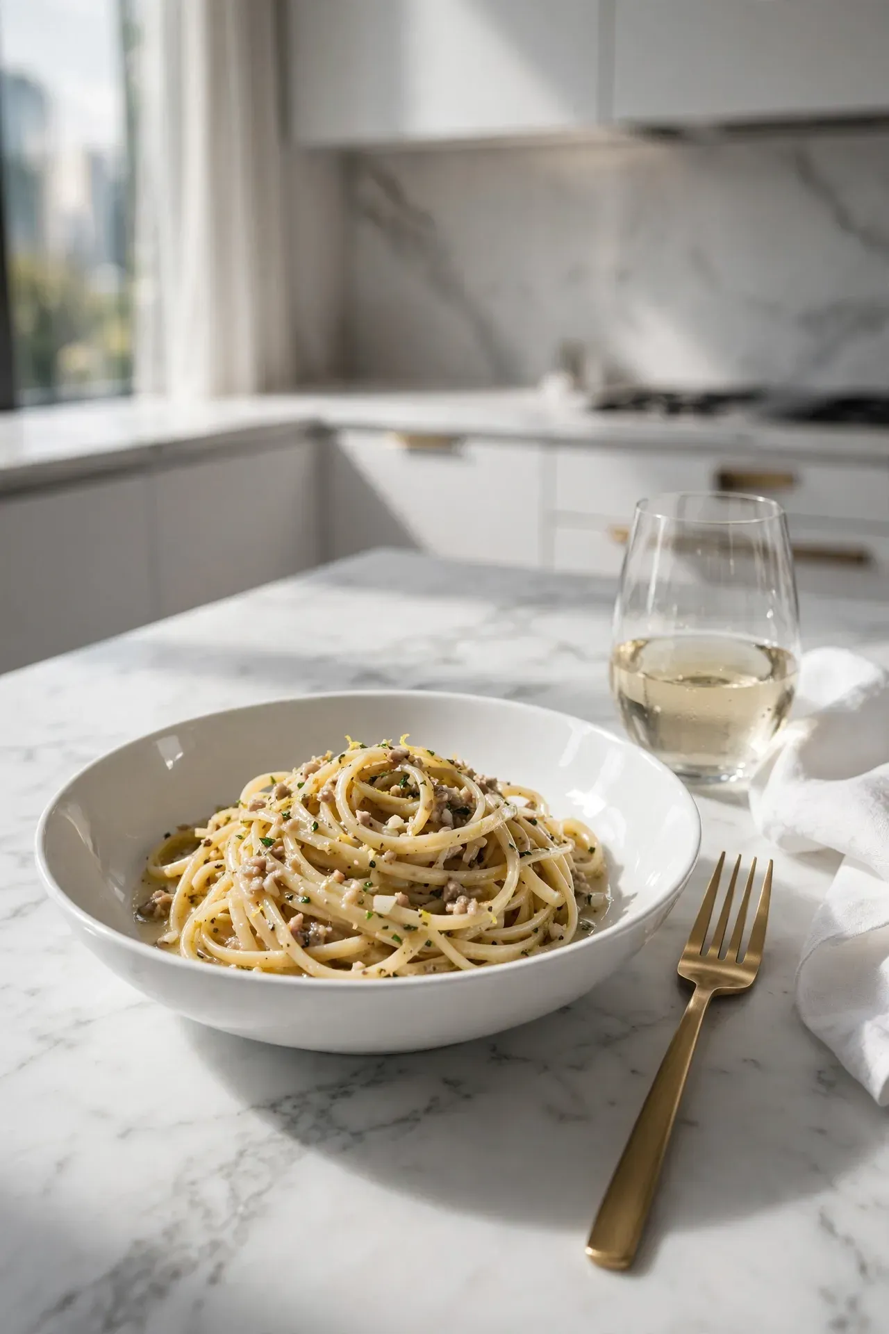 White Wine Clam Linguine